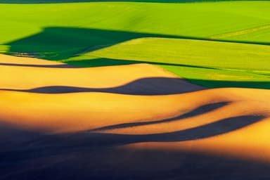 View of fields from above